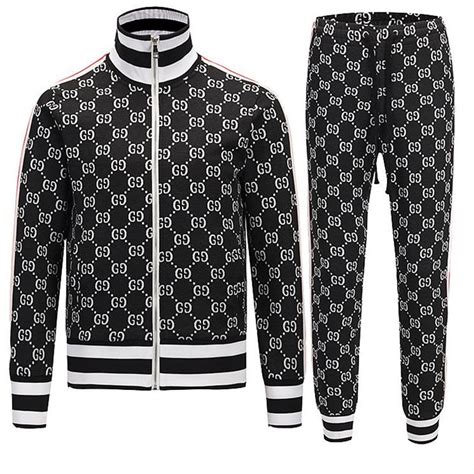 gucci sweatpants white and black|gucci tracksuit men's.